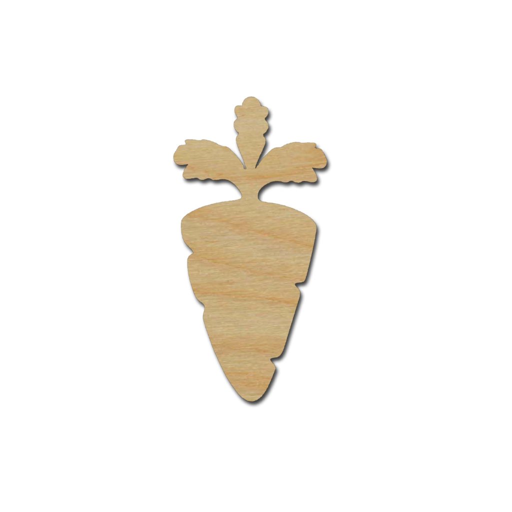 Carrot Shape Unfinished Wood Cutout Variety of Sizes