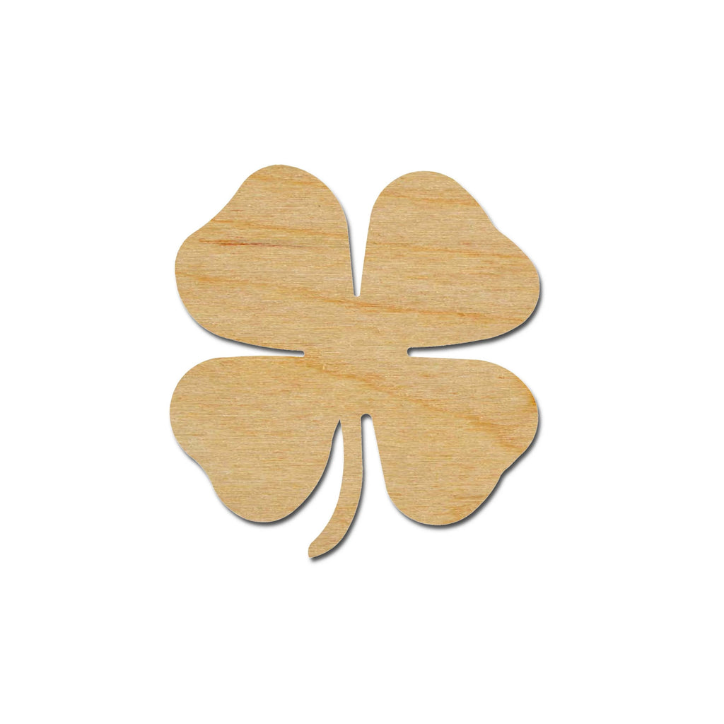 4 Leaf Clover Shamrock Shape Unfinished Wood Cut Outs St Patrick's Day Variety of Sizes
