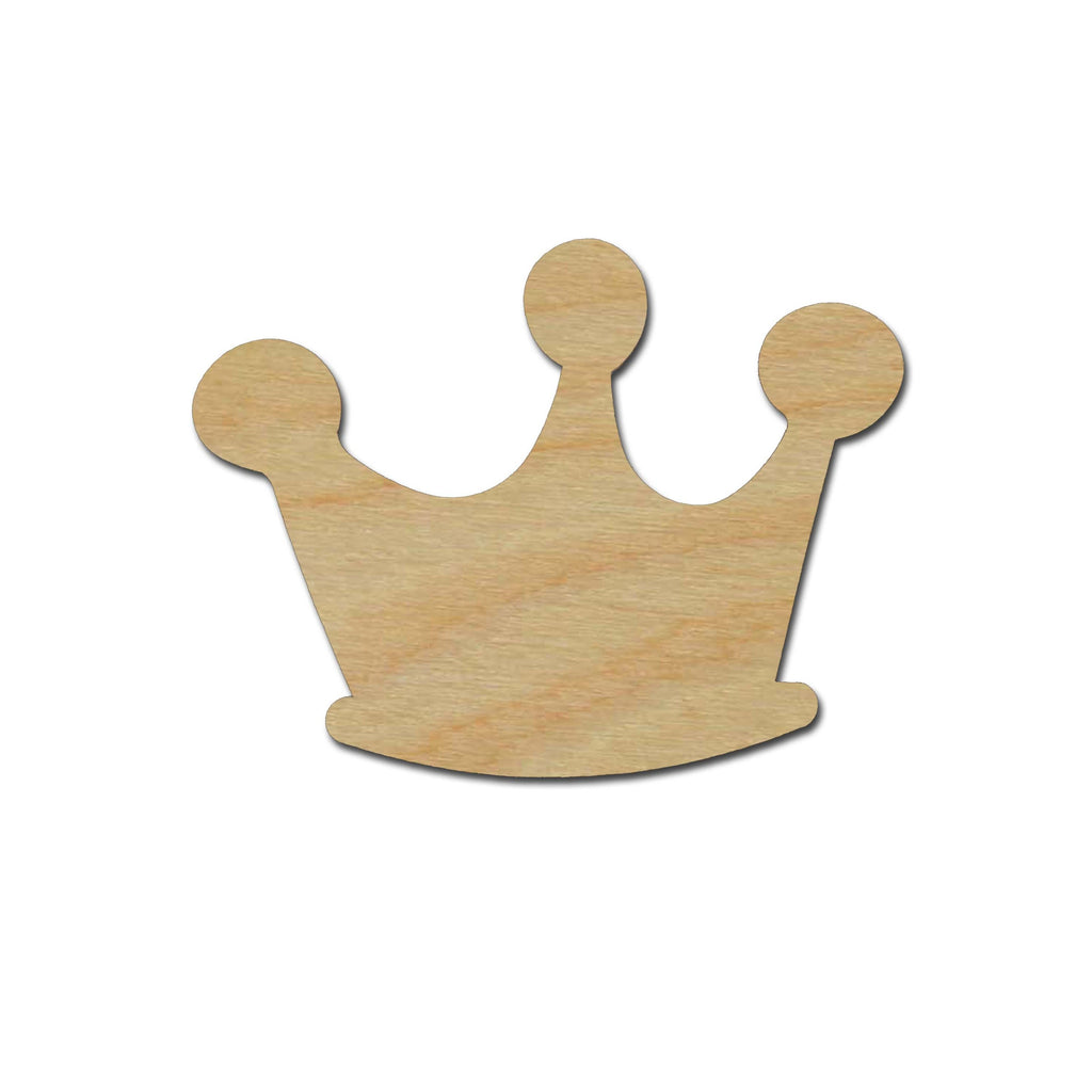 Crown Shape Unfinished Wood Cutout Variety of Sizes Style #03
