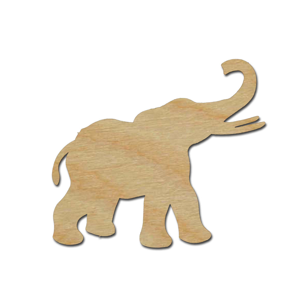 Elephant Wood Shape Unfinished Wooden Animal Cut Outs Variety of Sizes #2