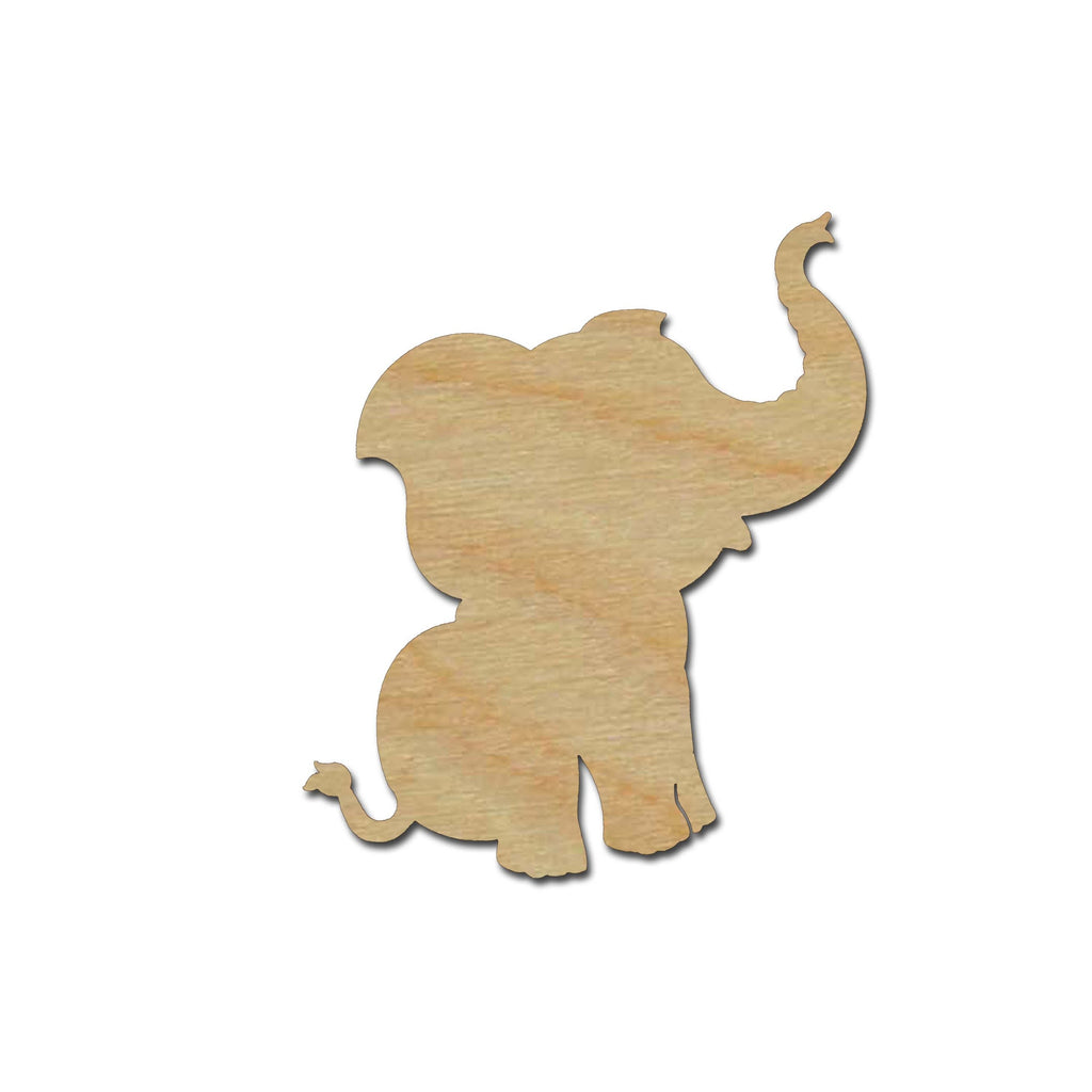 Elephant Shape Unfinished Wood Animal Cutout Variety of Sizes #3