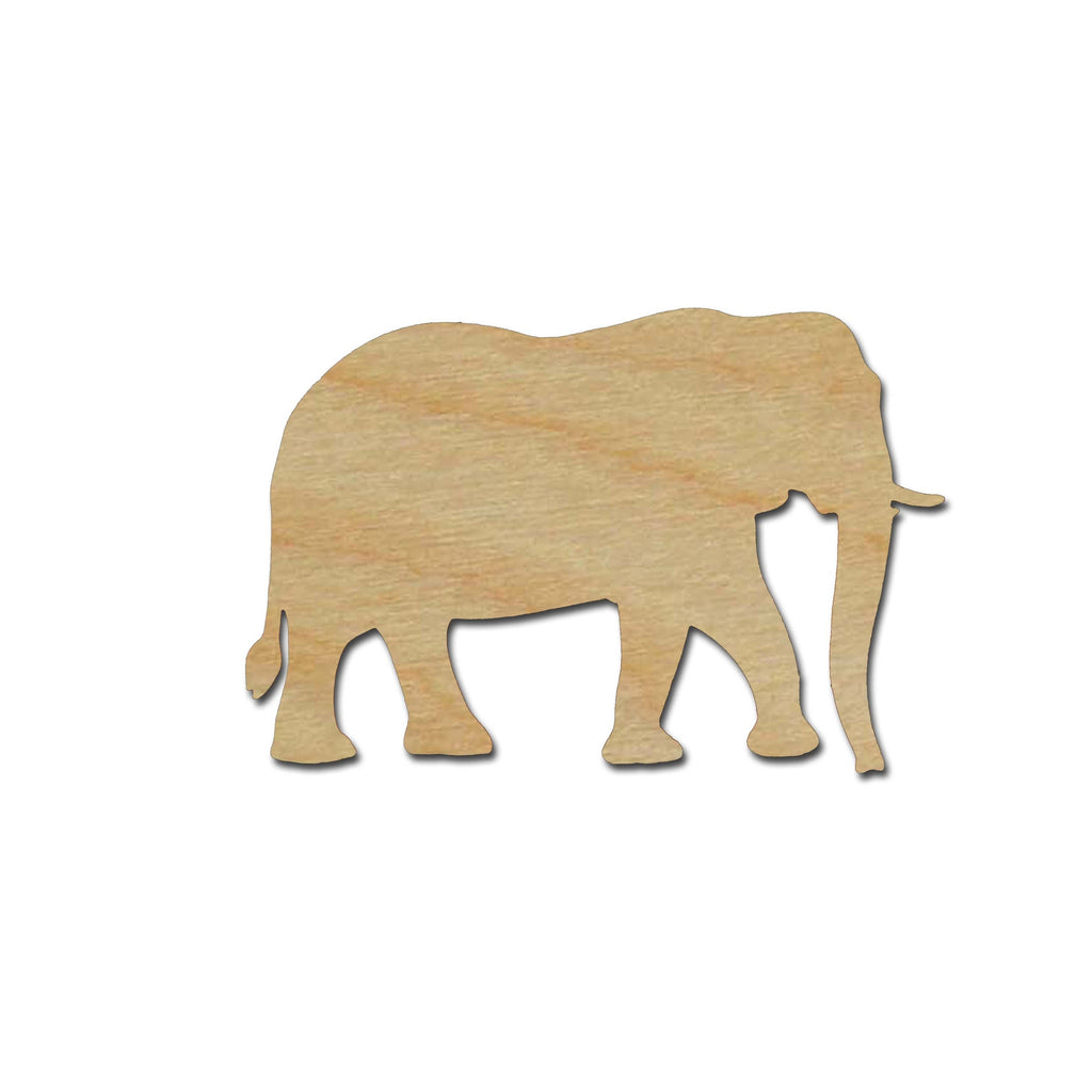 Elephant Wood Shape Unfinished Wooden Animal Cut Outs Variety of Sizes #4