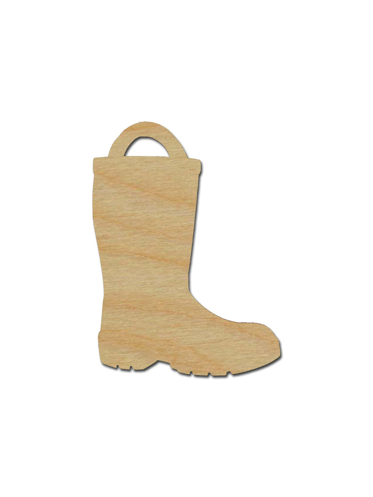 Fireman Boot Shape Unfinished Wood Cutout Variety of Sizes