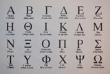 Greek Alphabet Letters Unfinished Wood Variety of Sizes
