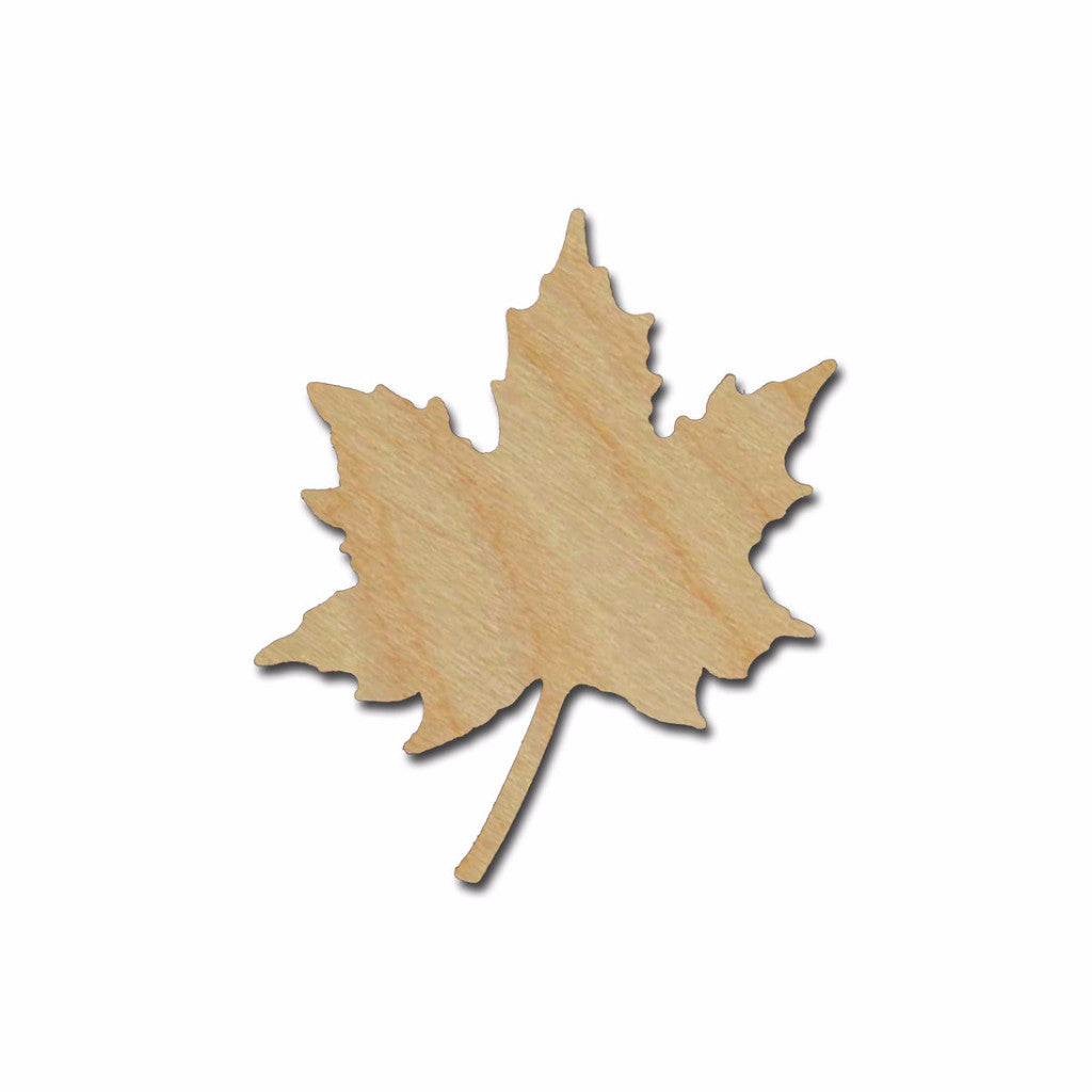 Maple Leaf Shape Unfinished Wood Cutout Variety of Sizes