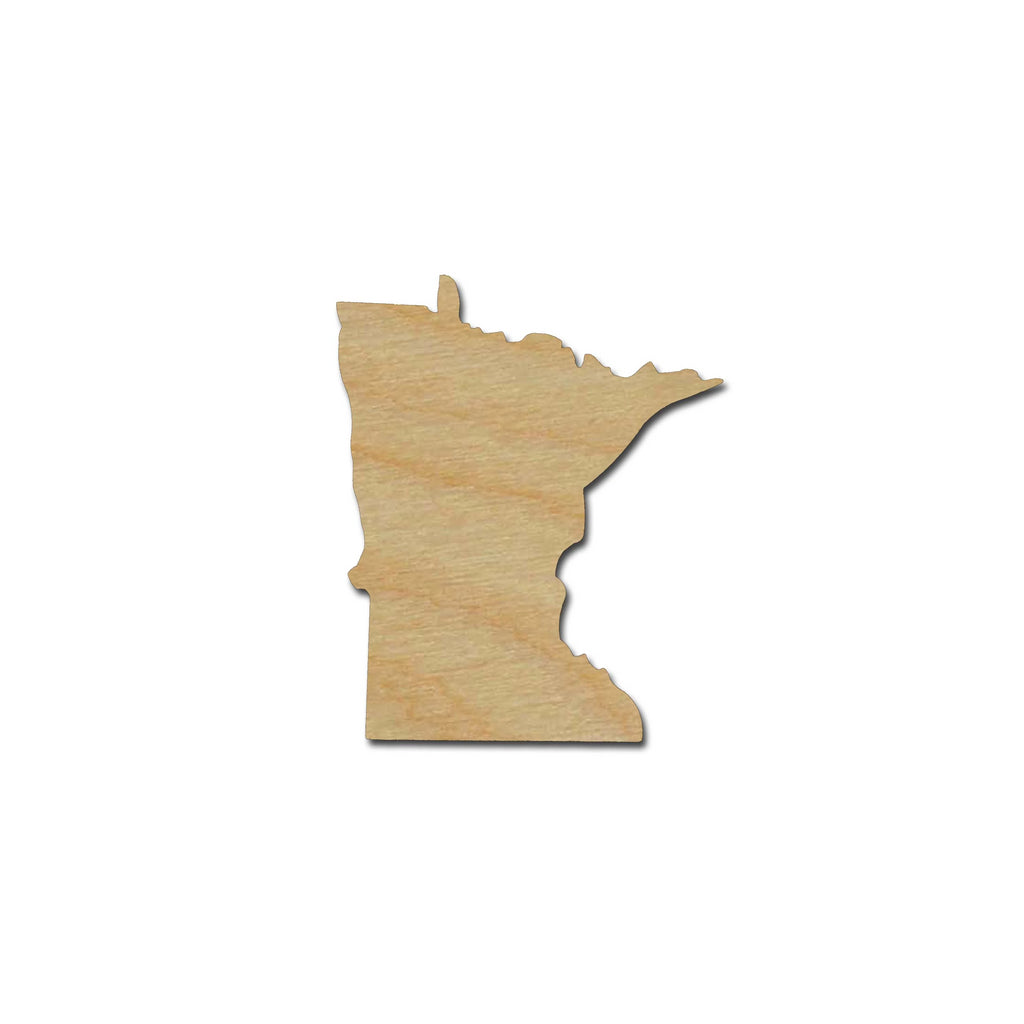Minnesota State Shape Unfinished Wood Craft Cut Out Variety of Sizes
