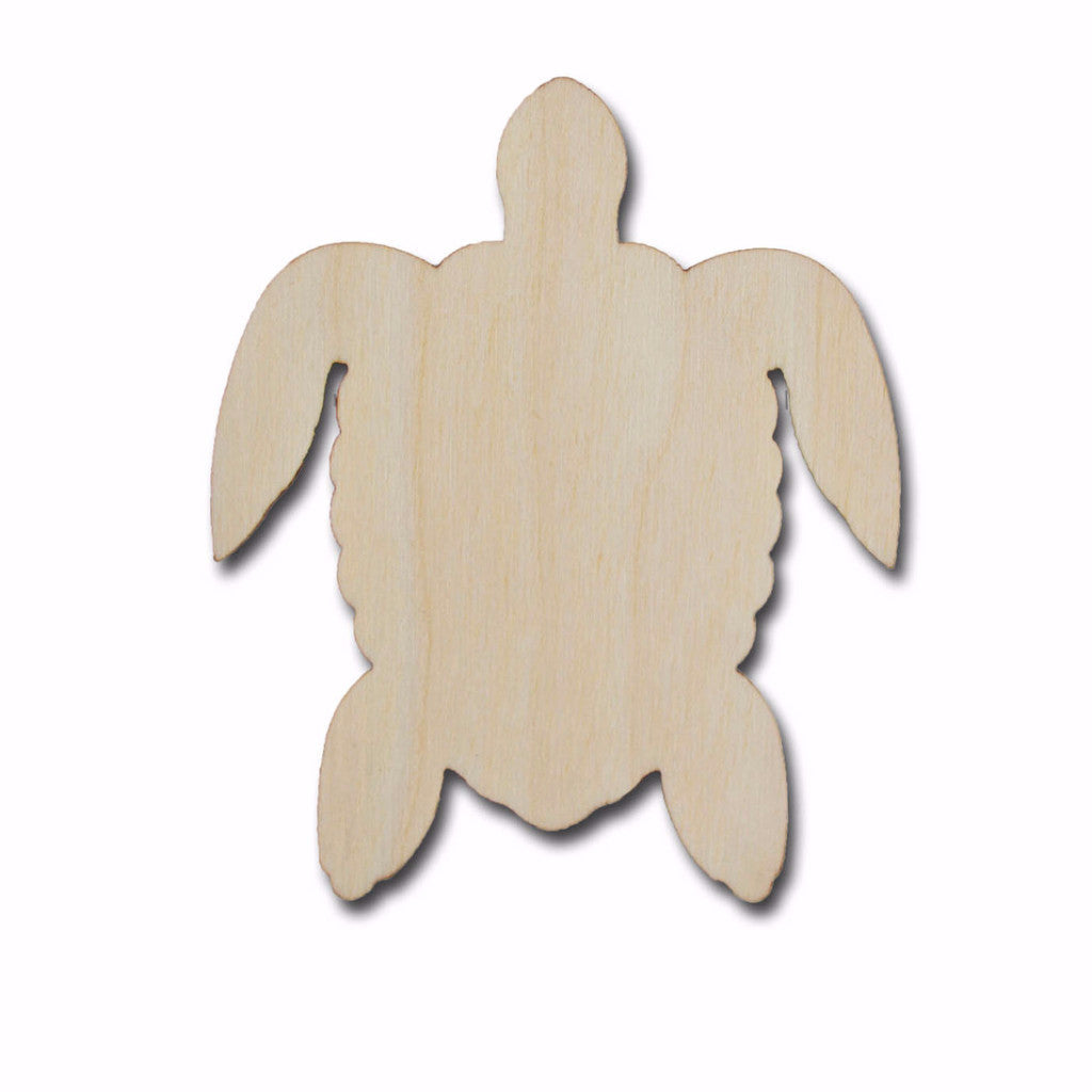 Sea Turtle Shape Unfinished Wood Craft Cutout Laser Cut Turtles Variety of Sizes