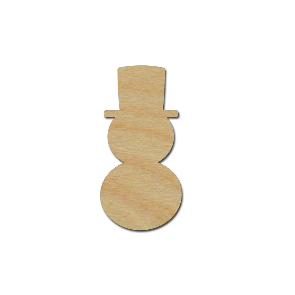 Snowman Shape Unfinished Wood Cutout Variety of Sizes