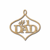 #1 Dad Christmas Ornament