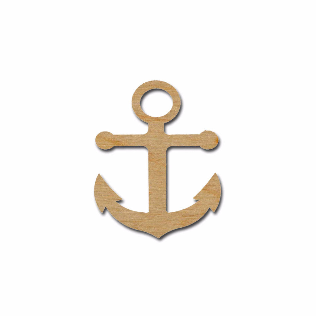 Anchor Shape Unfinished Wood Cutouts Nautical Theme Variety Of Sizes