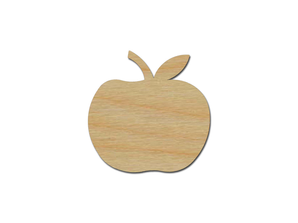 Apple Shape Unfinished Wood Fruit Cutout Variety of Sizes