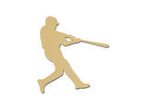 Baseball Player Shape Unfinished Wood Cutout Sports Theme Variety of Sizes #02