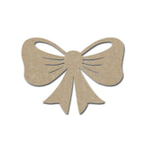 Bow Shape Unfinished MDF Wood Craft Cutouts Artistic Craft Supply