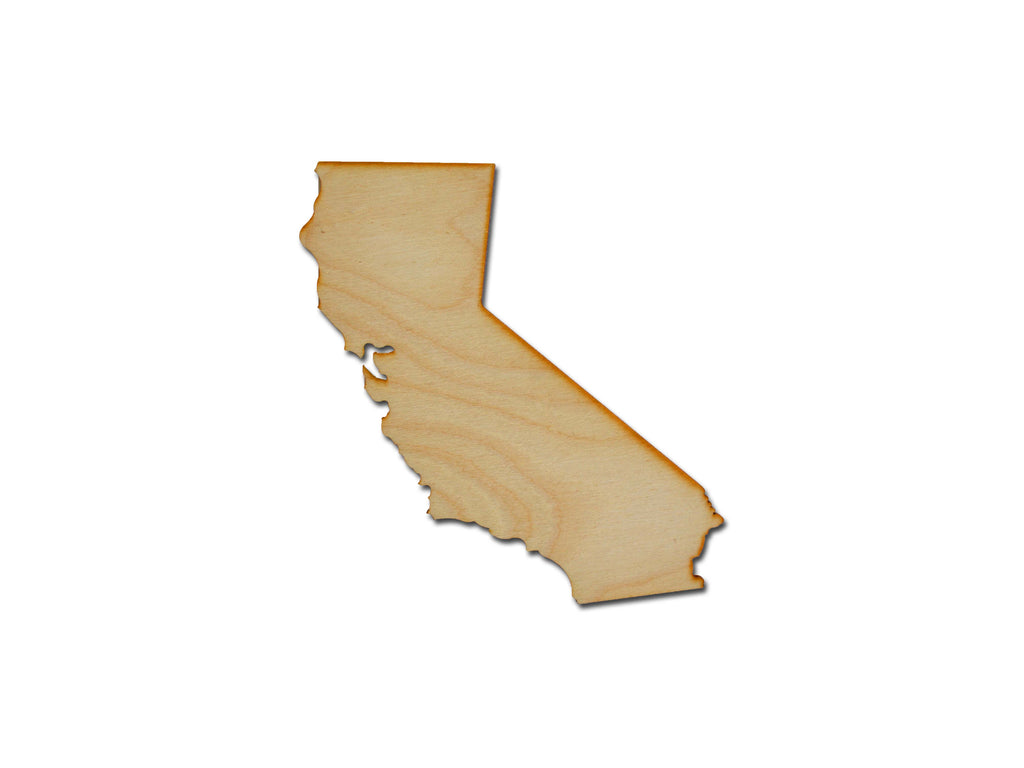 California State Shape Unfinished Wood Craft Cut Out Variety Of Sizes Made In USA