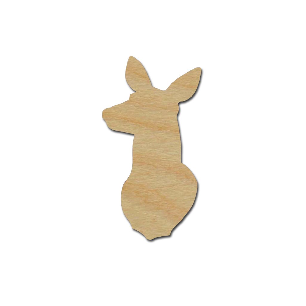Doe Deer Shape Cutout Unfinished Wood Crafts Variety of Sizes