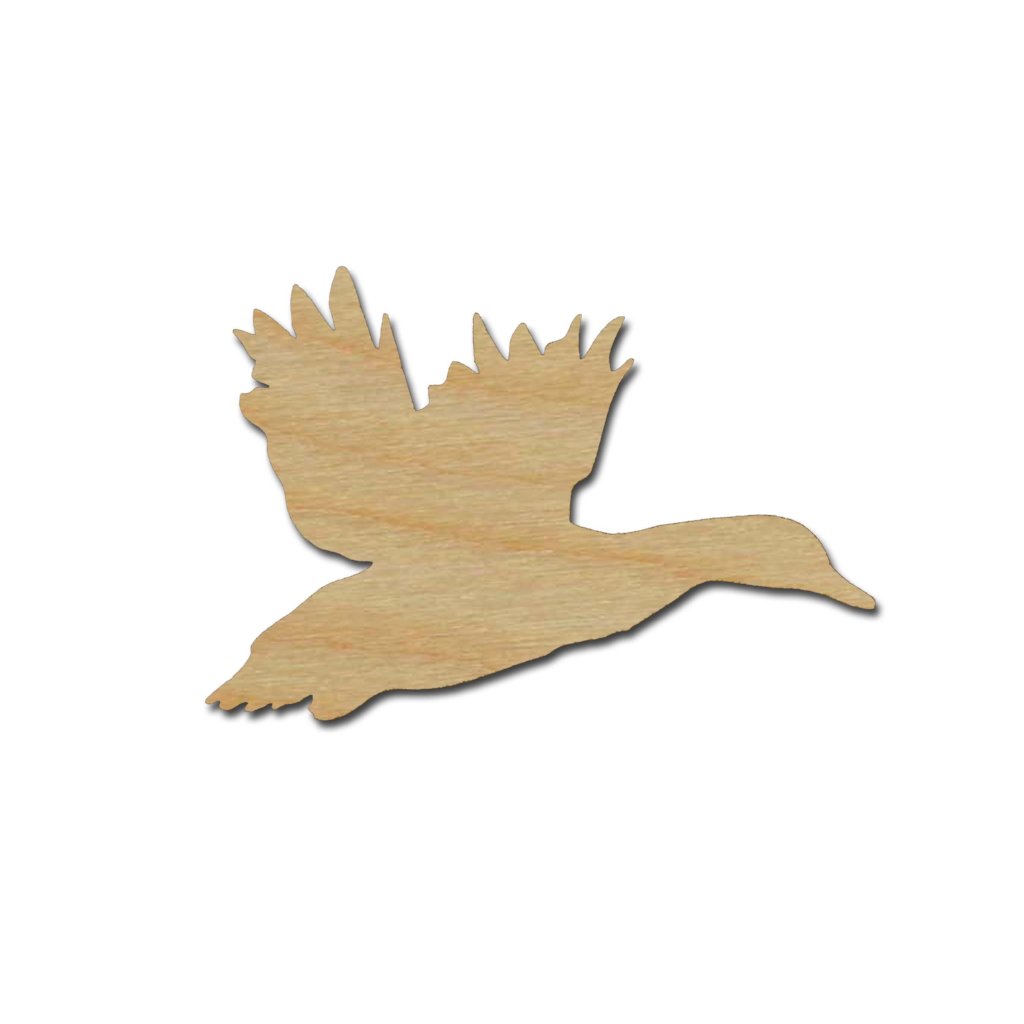 Duck Shape Unfinished Wood Bird Cutouts Variety of Sizes 002