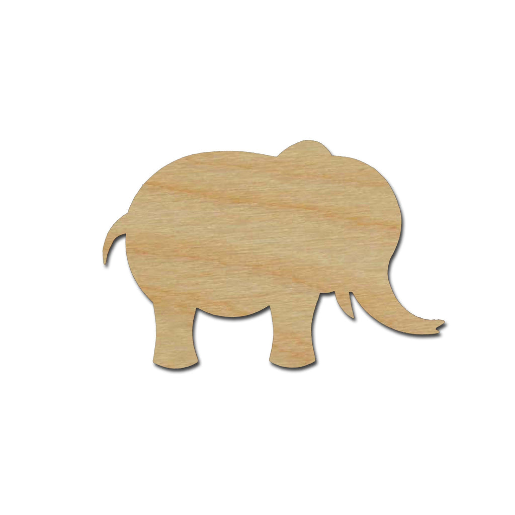 Elephant Wood Shape Unfinished Wooden Animal Cut Outs Variety of Sizes #1