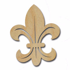 Fleur De Lis Unfinished Wood Cutout 