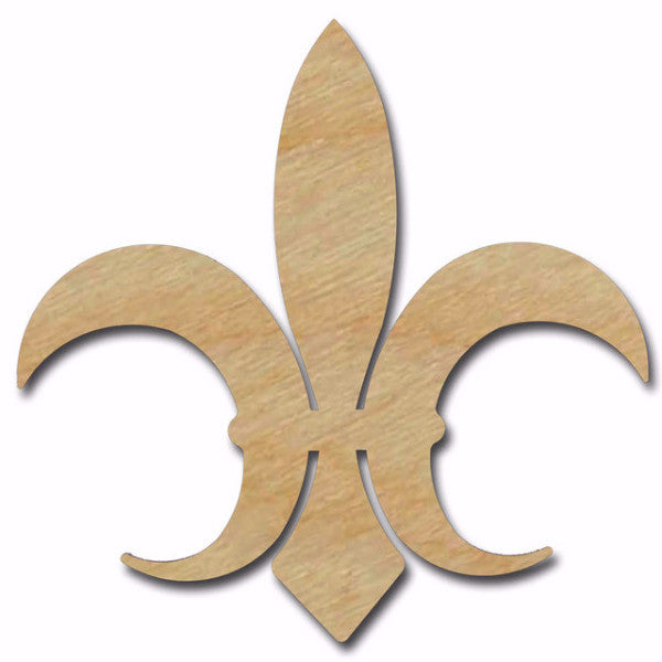 Fleur De Lis Unfinished Wood Cutout Variety of Sizes FLE011