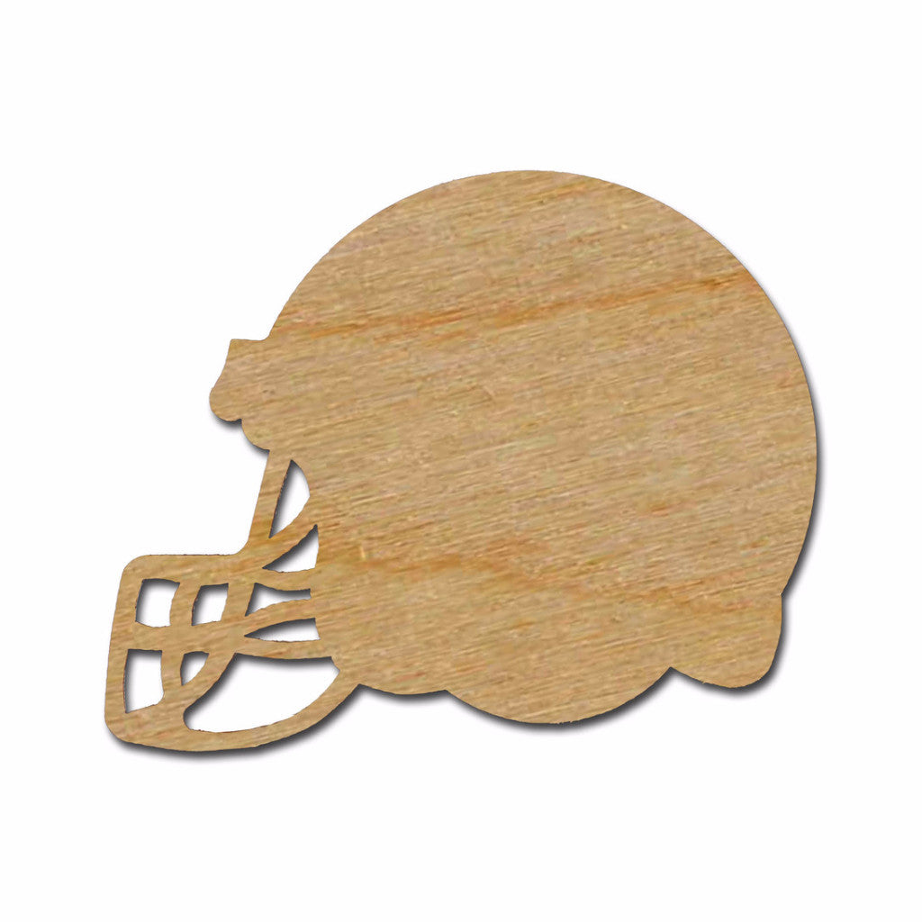 Football Helmet Shape Unfinished Wood Cutout Variety of Sizes