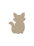 Fox Shape Unfinished MDF Animal Cutouts