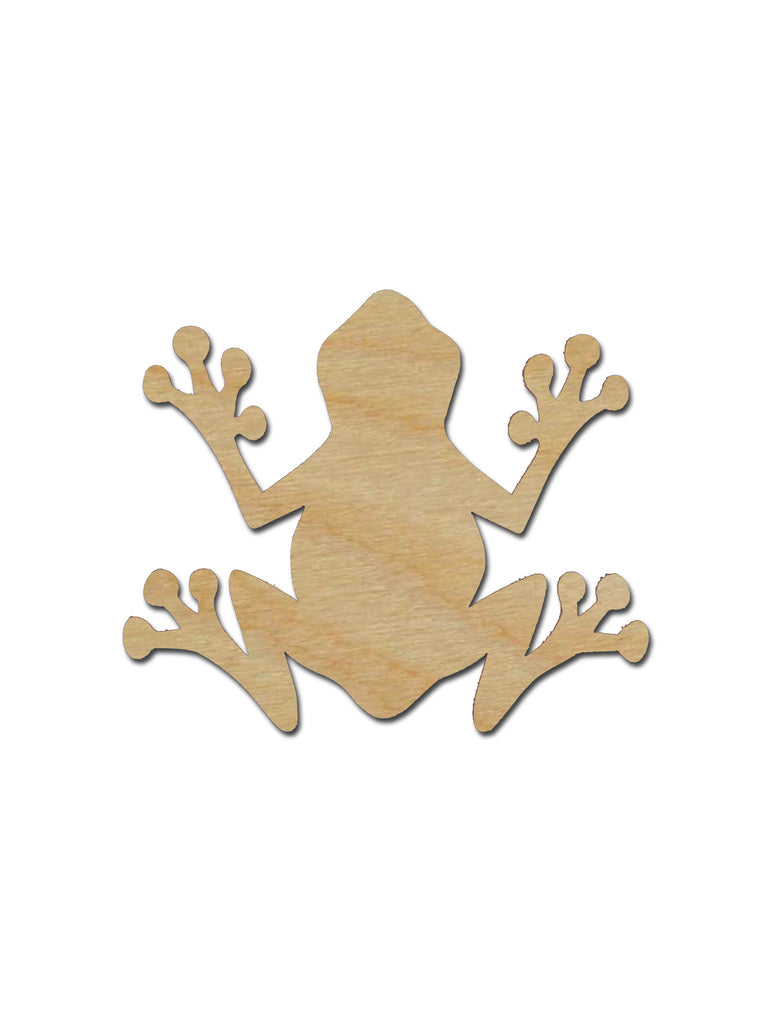 Tree Frog Shape Unfinished Wood Craft Cutouts Variety of Sizes