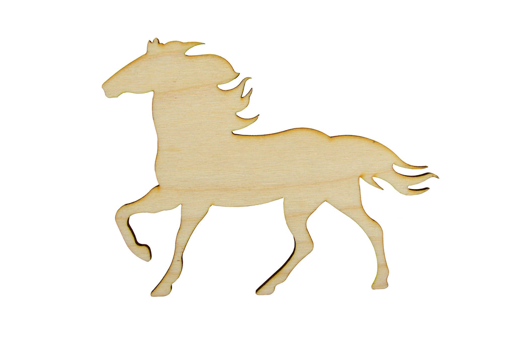 Horse Shape Unfinished Wood Animal Cutouts Variety of Sizes HRS01