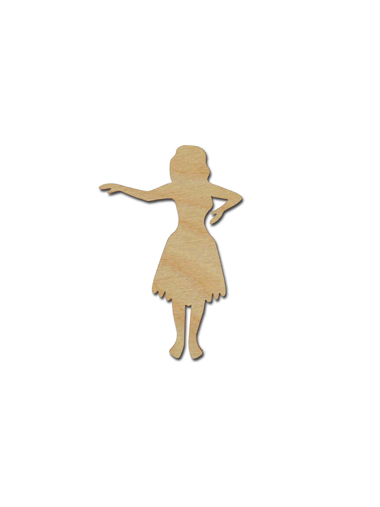 Hula Dancer Shape Unfinished Wood Cutout Variety of Sizes
