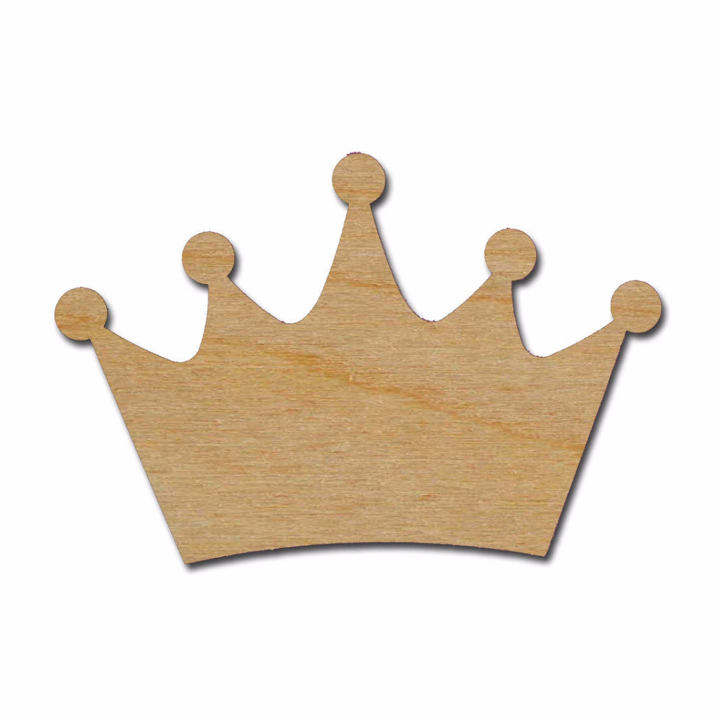 King Crown Shape Unfinished Wood Cutout Variety of Sizes