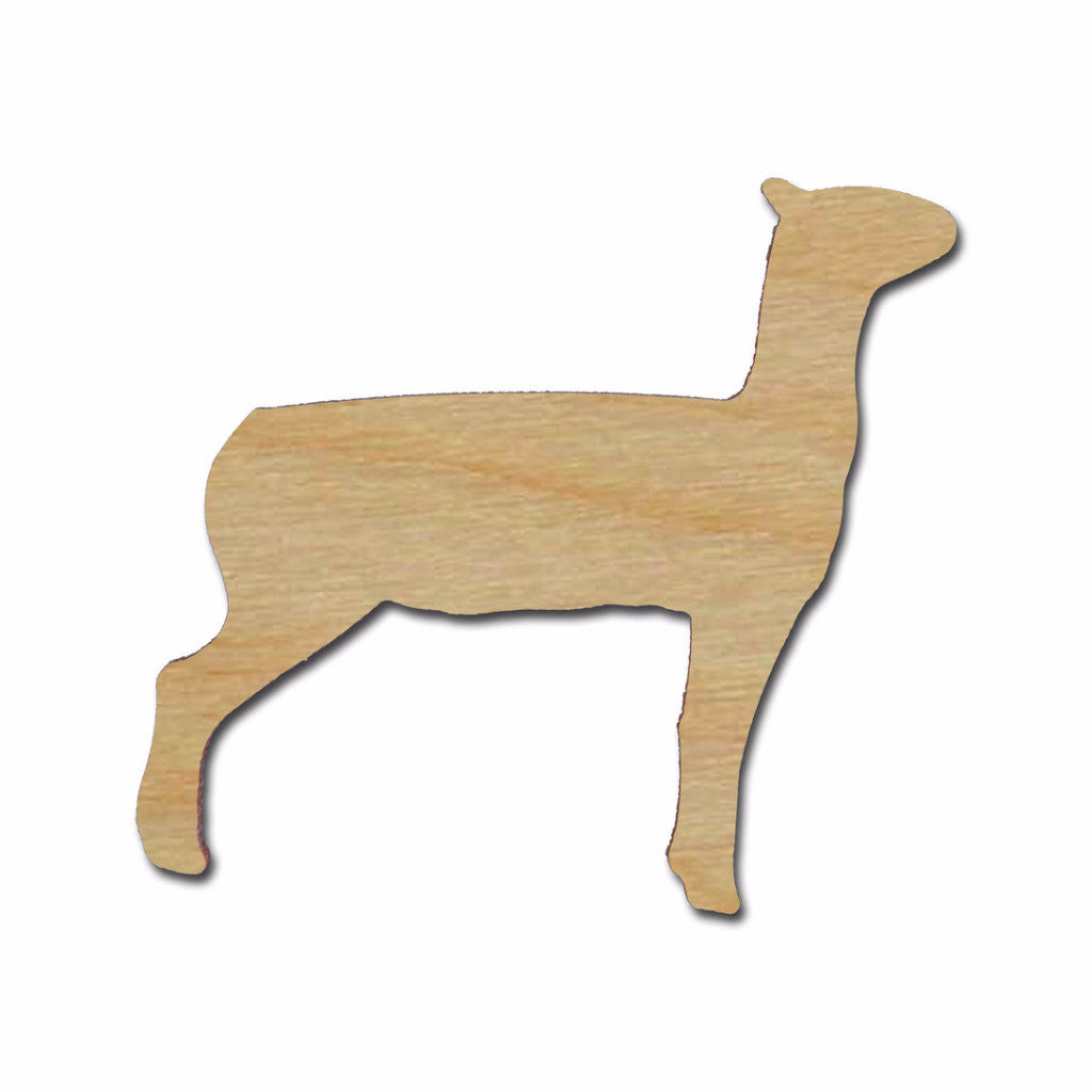Lamb Shape Unfinished Wood Animal Cutouts Variety of Sizes