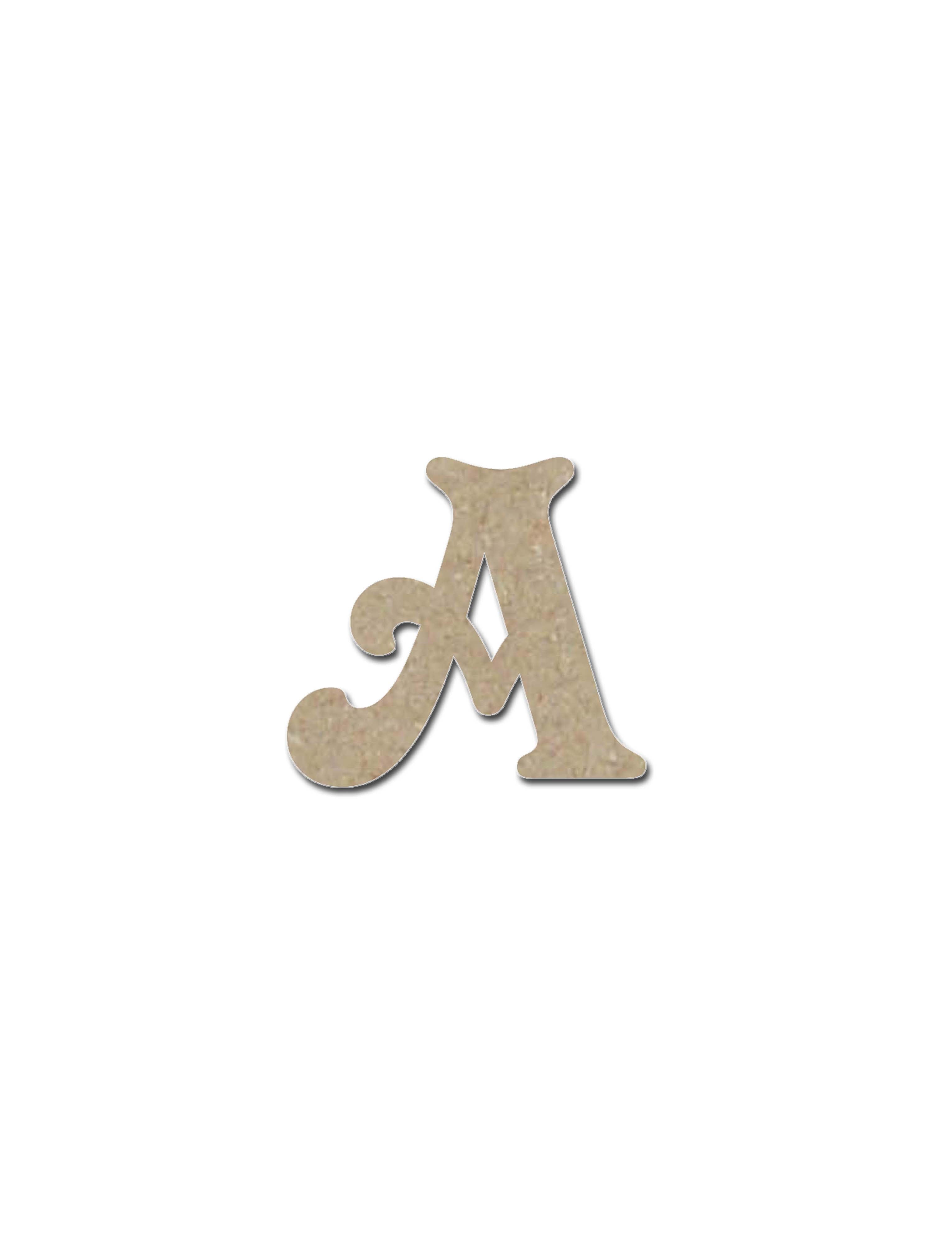 Unfinished Wooden Letters Unpainted MDF Alphabet 4 Inch tall