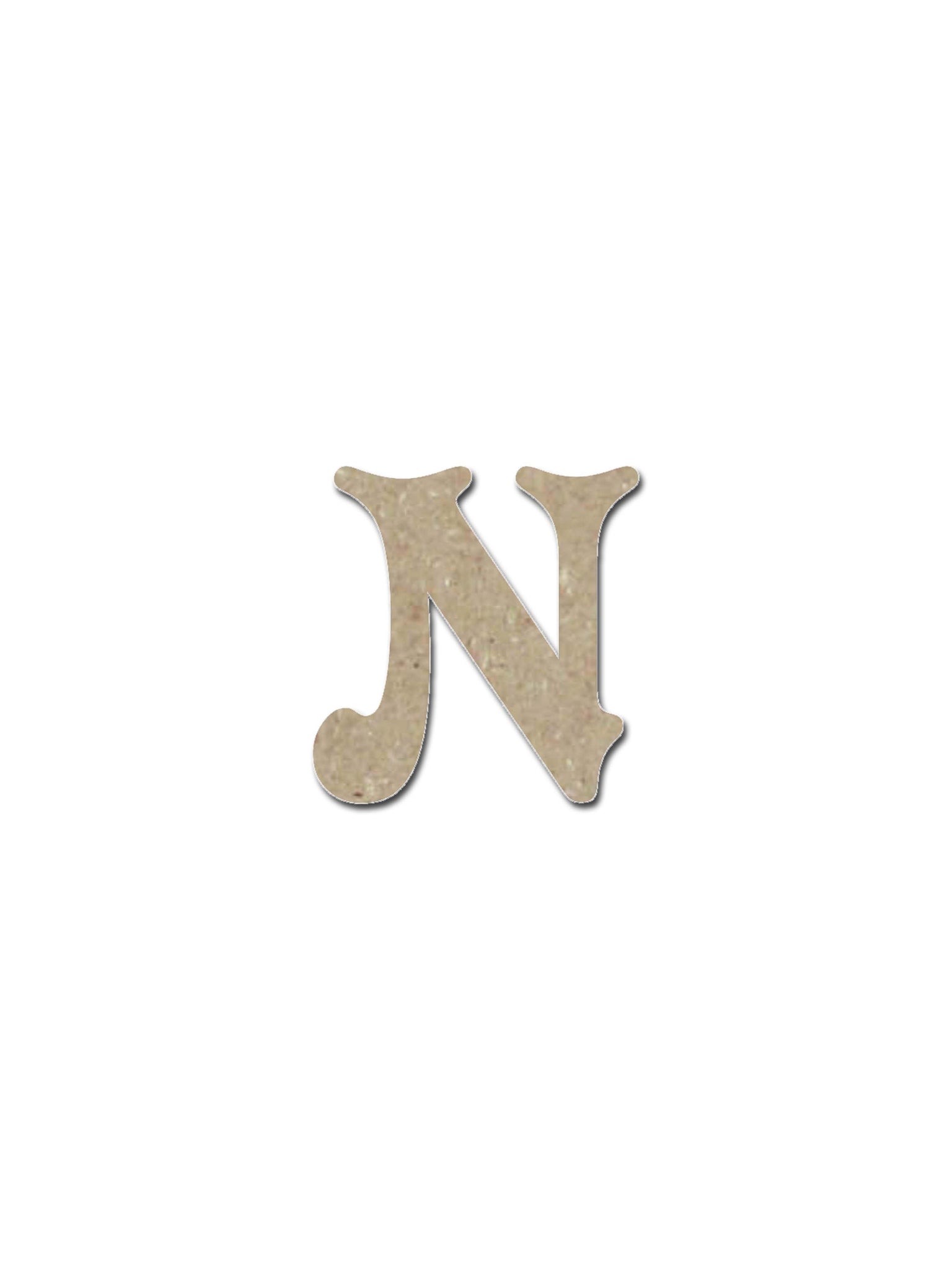 N- 2 inch Wood Alphabet Tile