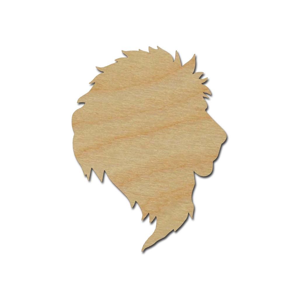 Lion Head Shape Unfinished Wood Cut Out Animal Crafts Variety of Sizes