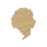 Lion Head Unfinished Wood Cut Out 