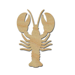 Lobster Shape Unfinished Wood Craft Cutouts