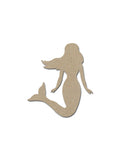 mermaid shape MDF wood cutout