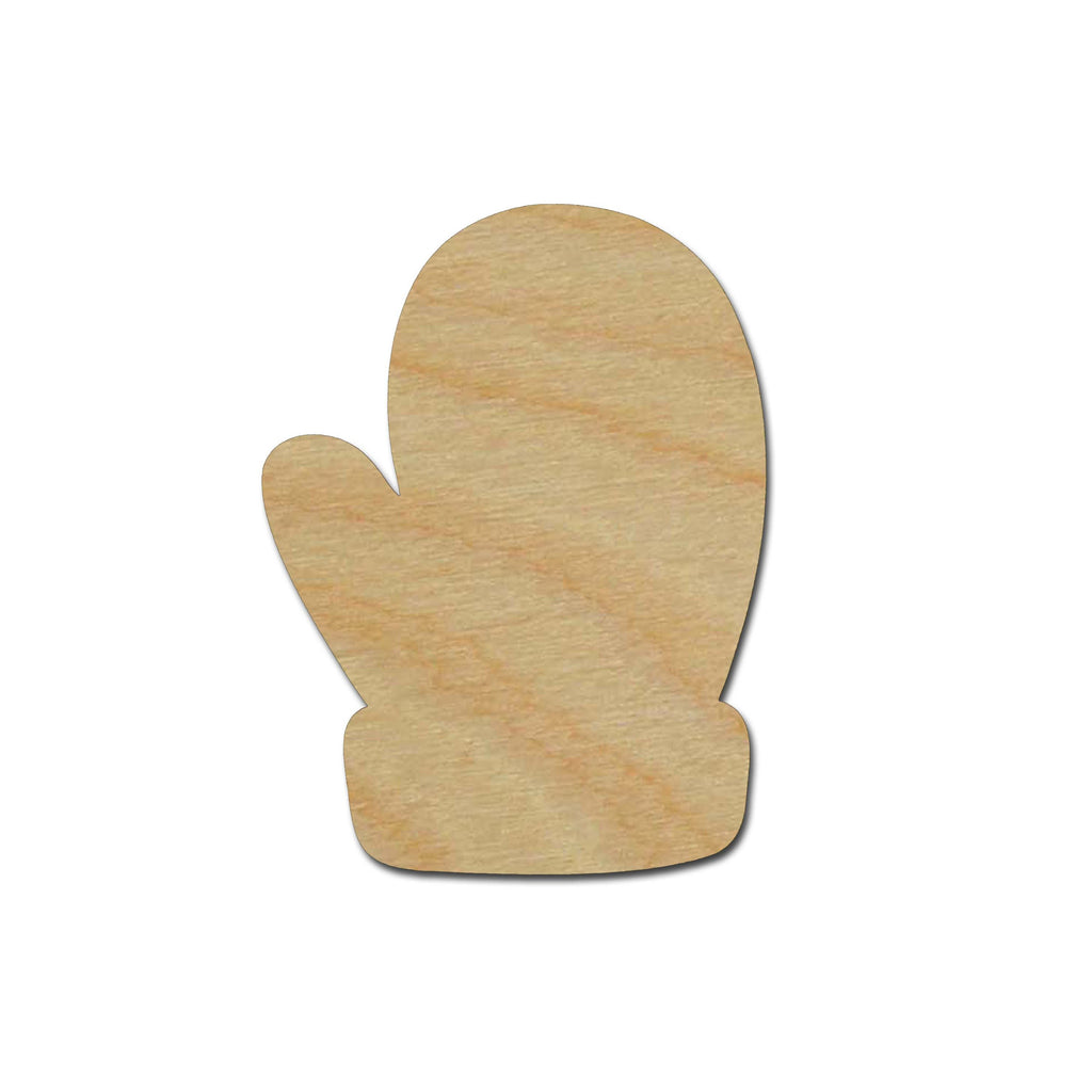 Mitten Shape Unfinished Wood Craft Cutouts Variety of Sizes