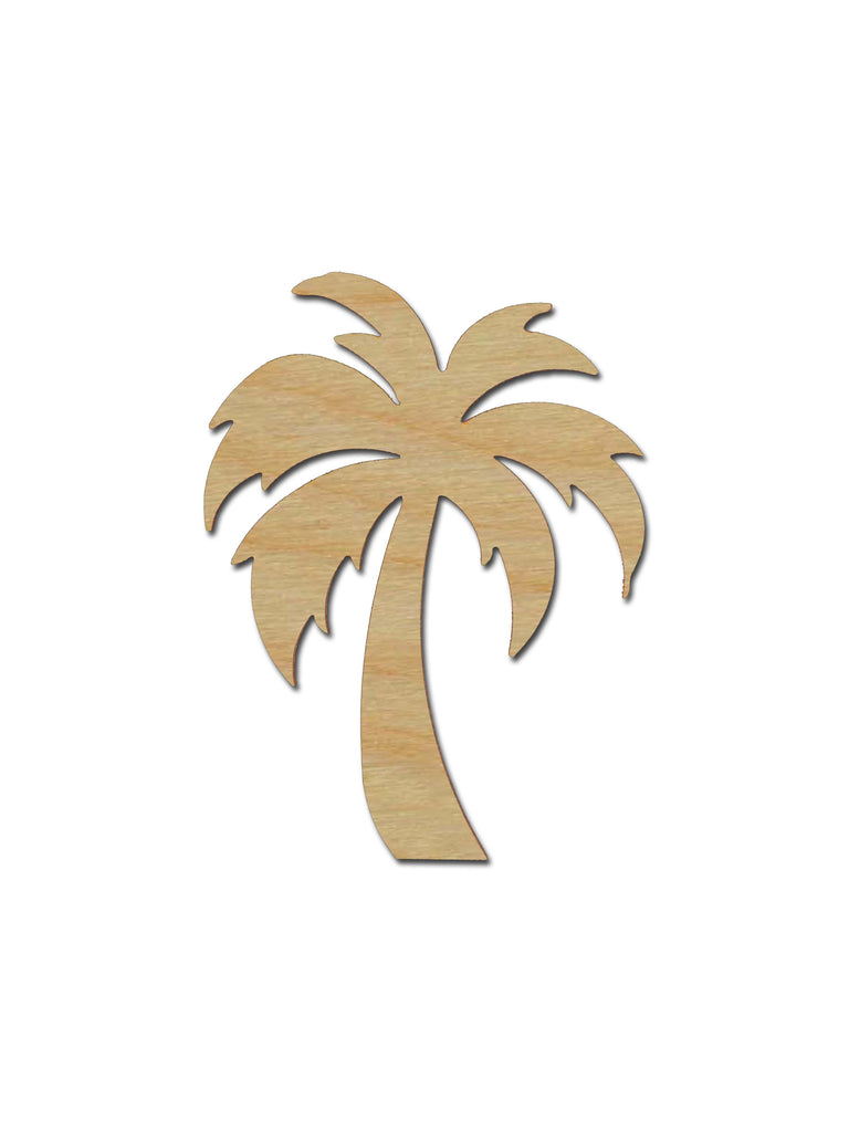Palm Tree Shape Unfinished Wood Cutout Variety of Sizes