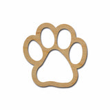 Paw Print Wood Cutout