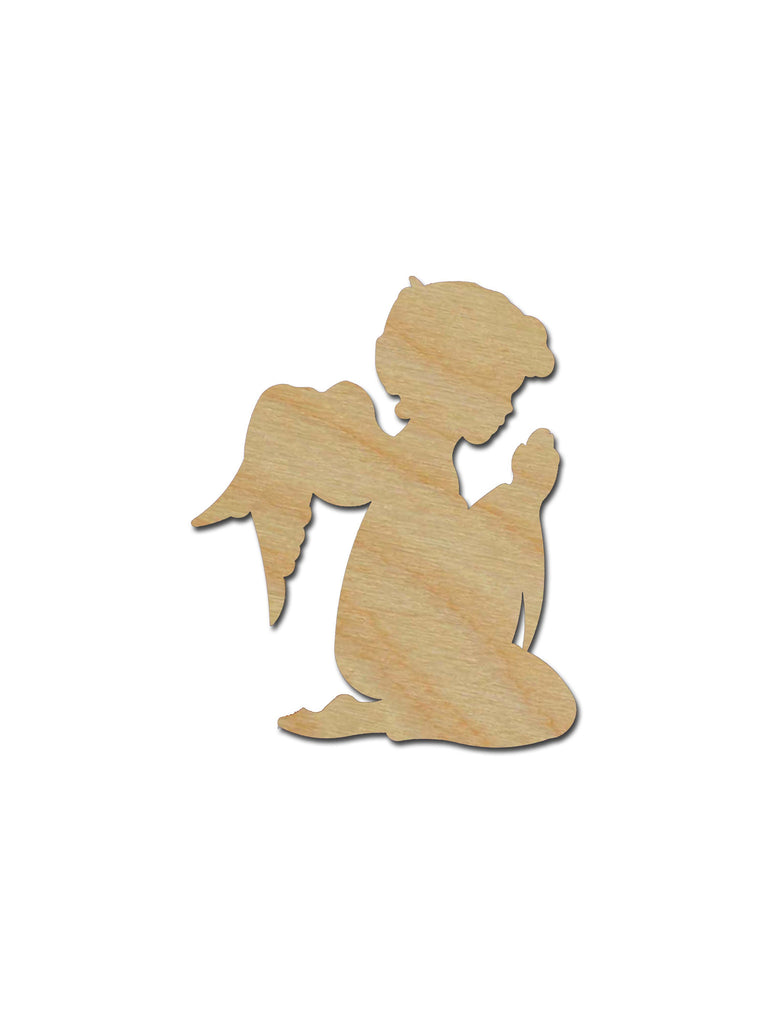 Praying Angel Unfinished Wood Cutout - Artistic Craft Supply
