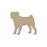 Pug Dog Shape Unfinished MDF Animal Cut Outs