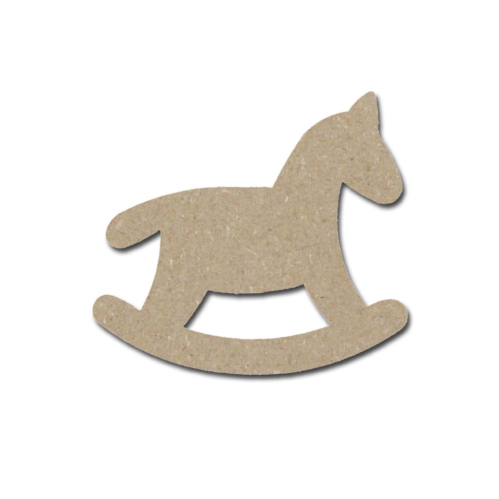 Unfinished wooden rocking horse store