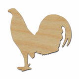 fighting rooster shape wood craft cutout