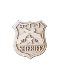 Sheriff Badge Unfinished Wood Cutout