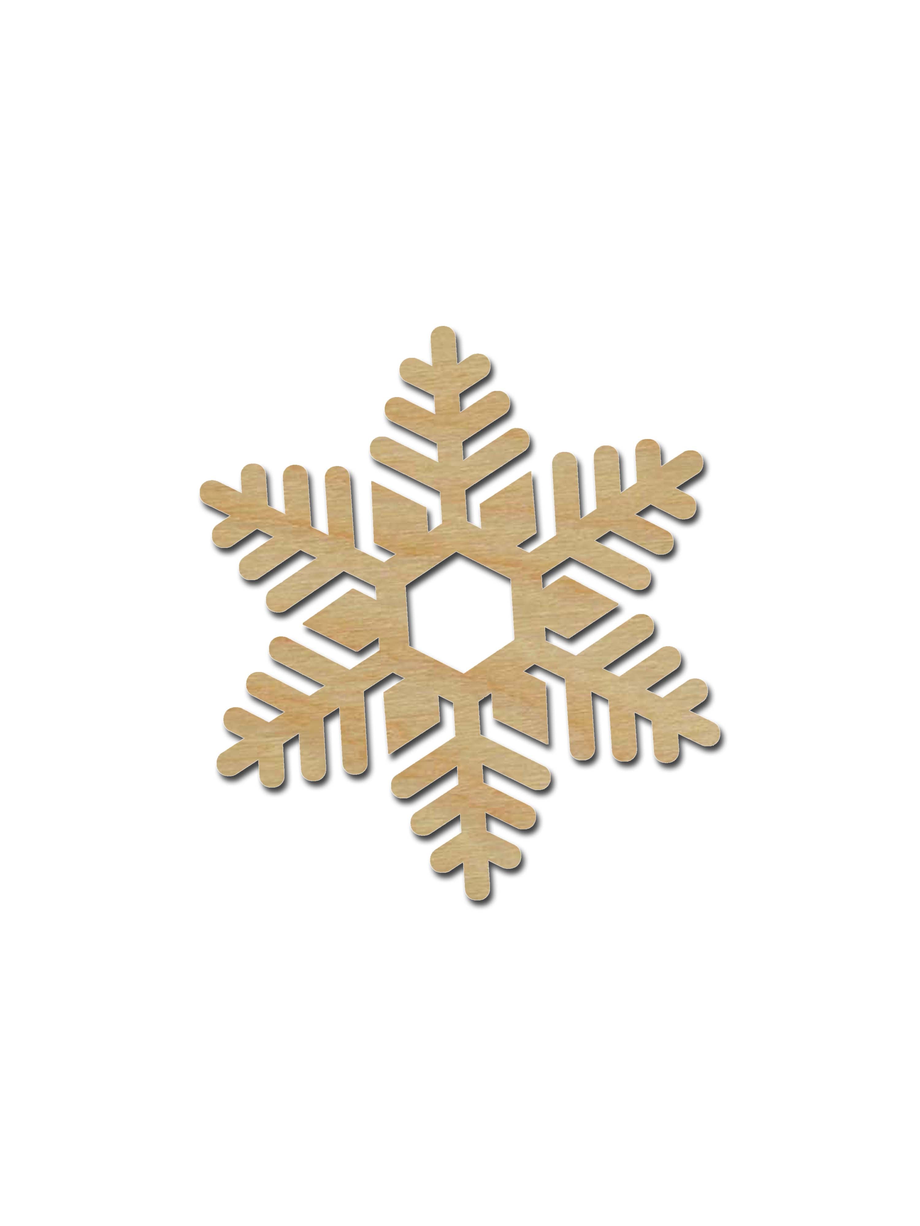 snowflake shape unfinished wood cutouts