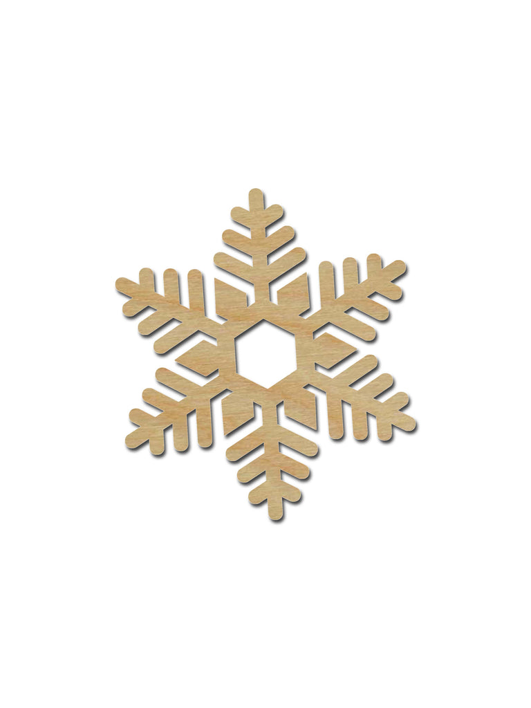 Snowflake Shape Unfinished Wood Cutout Holiday Decor Variety Of Sizes SNF02