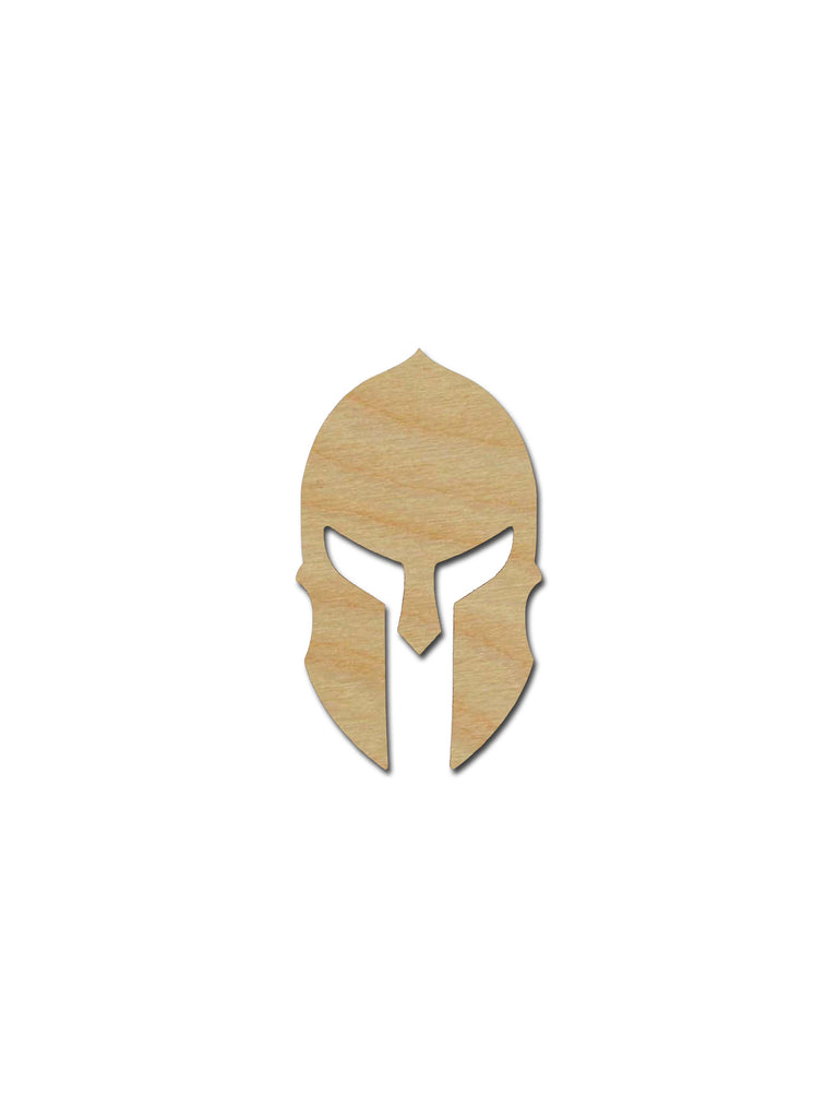 Spartan Helmet Shape Unfinished Wood Cutout Variety of Sizes