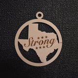Texas Strong Wood Ornament 