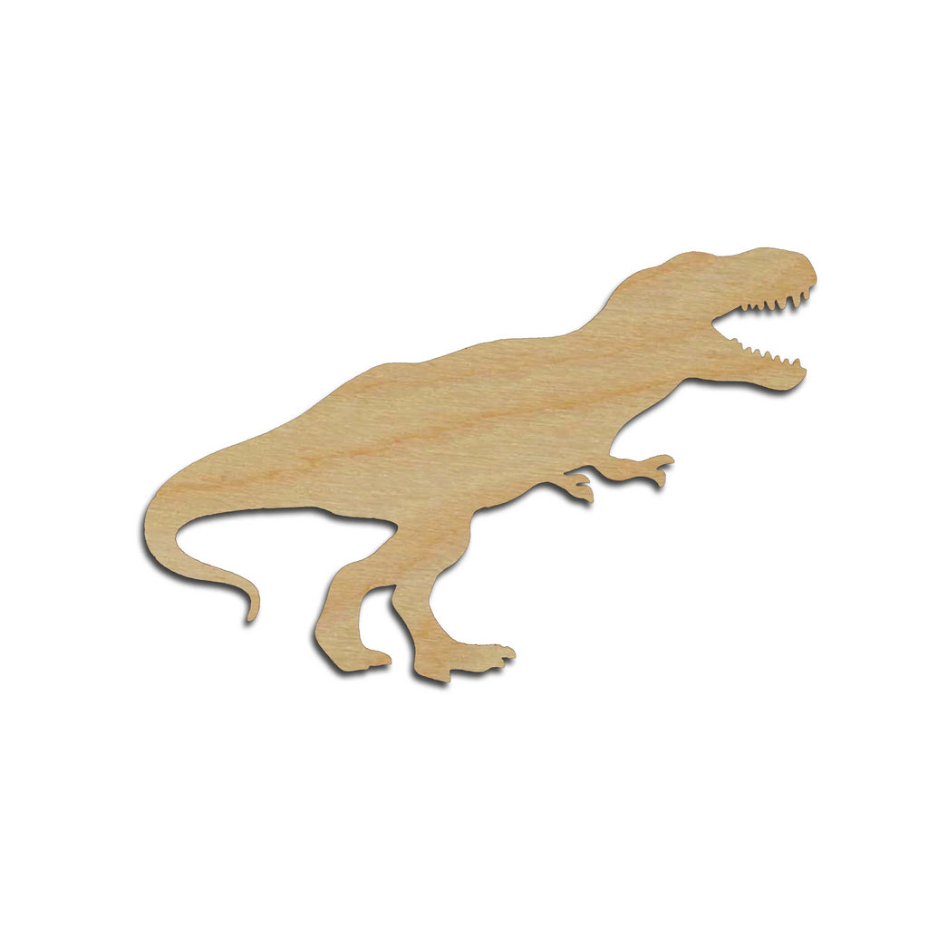 T Rex Dinosaur Shape Tyrannosaurus Unfinished Wood Cutout Variety of Sizes