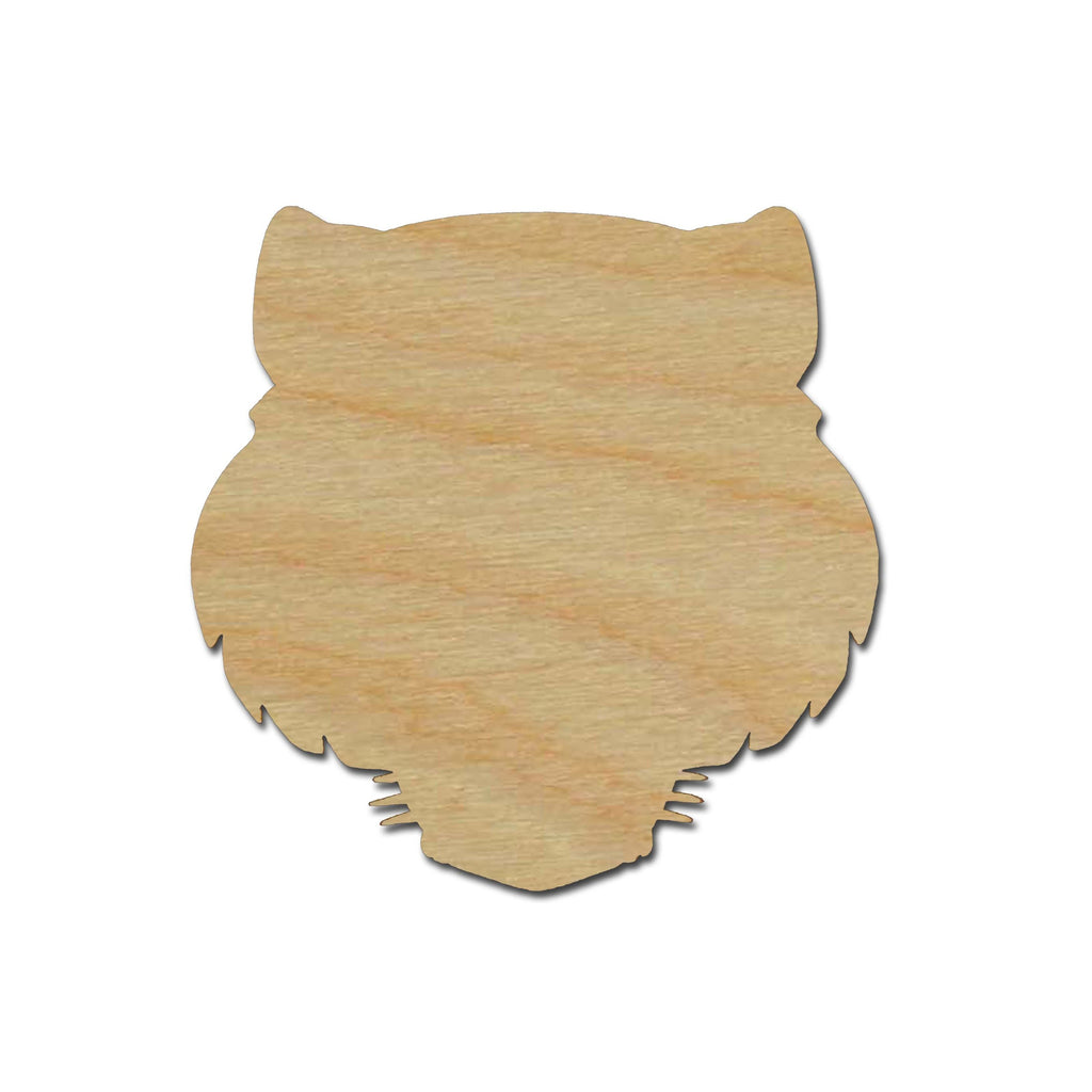 Tiger Head Shape Unfinished Wood Cut Out Animal Crafts Variety of Sizes